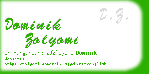 dominik zolyomi business card