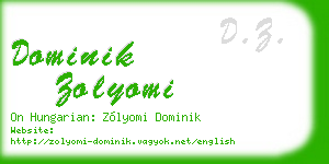 dominik zolyomi business card